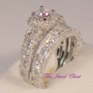 2.50 Ct Princess cut Diamond Engagement Ring Antique Wedding set 14k White gold