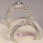 2.50 Ct Princess cut Diamond Engagement Ring Antique Wedding set 14k White gold