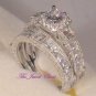 2.50 Ct Princess cut Diamond Engagement Ring Antique Wedding set 14k White gold