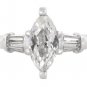 Marquise cut Diamond Engagement Ring 2.80 Ct 14k White Gold Bridal Jewelry