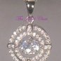 1.75 Ct Round Brilliant cut Halo Style Diamond Pendant Necklace with Chain