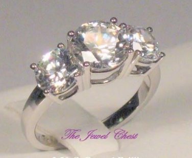 3.00 Ct Round Brilliant cut Diamond Engagement Ring White Gold Anniversary style