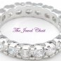 2 Ct Round Channel set Diamond Wedding band Eternity ring White Gold Sterling