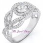 2.50 Ct Round cut Solitaire Diamond Infinity Design Engagement Ring White Gold