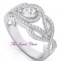 2.50 Ct Round cut Solitaire Diamond Infinity Design Engagement Ring White Gold