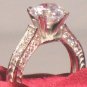 3.50 Ct Round cut Solitaire Diamond Engagement Promise Ring Antique White Gold