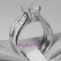 2.50 Ct Princess cut Engagement Ring Bridal Set 14kt White Gold AAA Quality