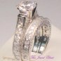 3.20 Ct Round Solitaire Engagement Ring Wedding set Antique Style 14k White Gold