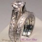 3.20 Ct Round Solitaire Engagement Ring Wedding set Antique Style 14k White Gold