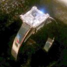 1.00 Ct Princess cut D/VVS1 Solitaire Engagement Promise Ring 14k White Gold