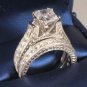 3 Ct Princess Antique Solitaire Diamond Engagement Ring Wedding Set White Gold
