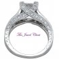 2.00 Ct Princess Pave cut Bypass Diamond Engagement Ring Vintage White Gold