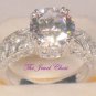 3.00 Ct Round Brilliant cut Solitaire Diamond Engagement Ring White Gold Pave