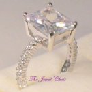 5.00 Ct Emerald cut Solitaire Diamond Engagement Eternity Ring White Gold