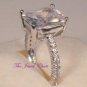 5.00 Ct Emerald cut Solitaire Diamond Engagement Eternity Ring White Gold