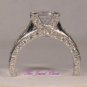 2.75 Ct Princess Solitaire Pave Diamond cut Antique Engagement Ring Estate Style