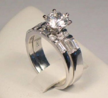 2.00 Ct Round cut Diamond Engagement Ring Bridal Wedding set White Gold
