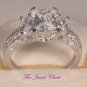 .2 Ct Emerald cut Trilogy Engagement Ring Wedding Band White Gold 2 Ring set