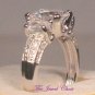 .2 Ct Emerald cut Trilogy Engagement Ring Wedding Band White Gold 2 Ring set