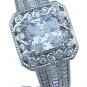 2.50 Ct Princess and Round cut Halo Diamond Solitaire Engagement Ring