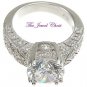 3.00 Ct Round Pave D VVS1 Diamond Engagement Ring Vintage White Gold Solitaire