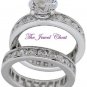 2.50 Ct round D/VVS1 Diamond Engagement Ring Eternity Wedding set White Gold