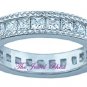 1.45 Ct Princess cut D/VVS1 Diamond Eternity Style Designer Wedding Band