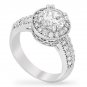 D/VVS1 Diamond Engagement Ring 2 Carat Round Cut 14k White Gold Bridal Jewelry