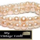 Natural Fresh Water Pink Pearl Bracelet - NEW