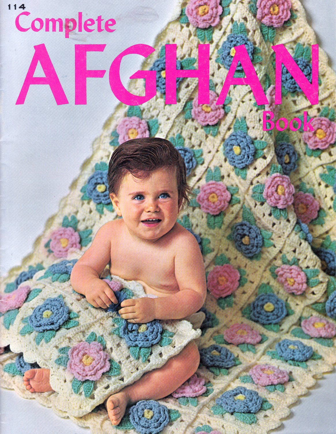 Complete Afghan Patterns Hand Knitting & Crochet 1970