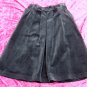 Vintage Women 70s Holiday Black Velvet Vest & Skirt S