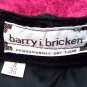 Vintage Women 70s Holiday Black Velvet Vest & Skirt S