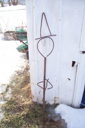 Witch "Broom Hilda"    copper yard art