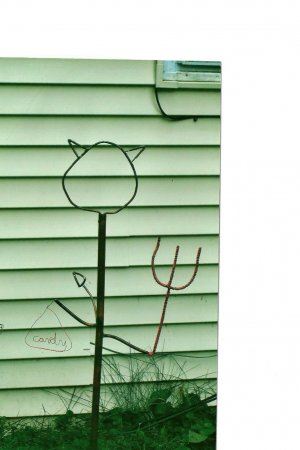 Devil   copper yard art