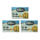 3 Herbacil Arnica Herbal Tea. Natural Pain Relief 25 Bags. Pack of 3