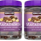 2 Packs Kirkland Macadamia Clusters Salted Caramel Milk Chocolate 32 oz Each