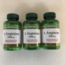 3 Pack Nature's Bounty L-Arginine 1000 mg Tablets 50 Count