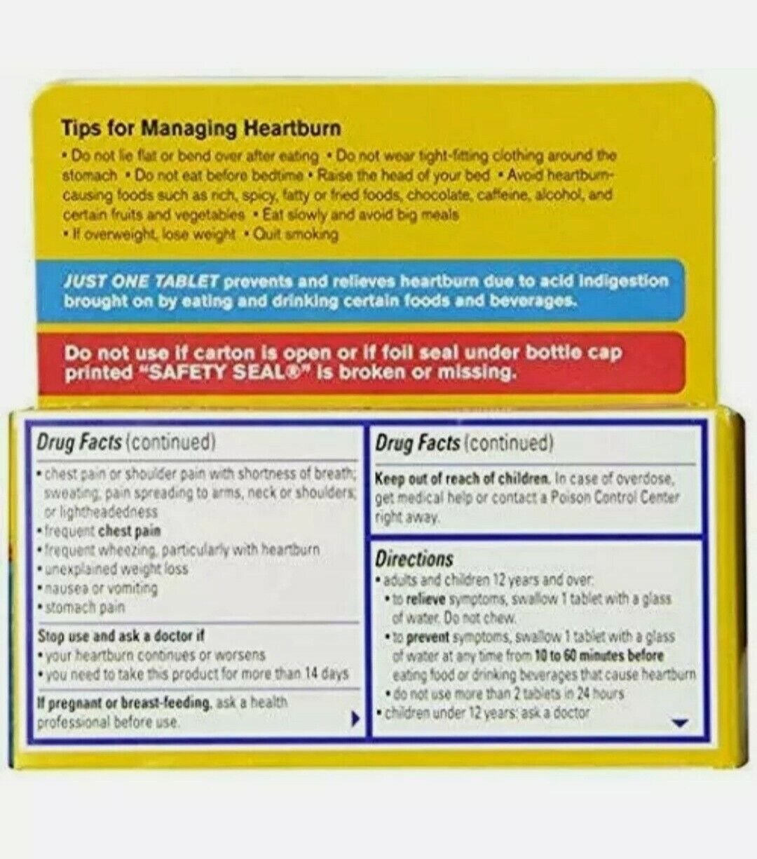 Pepcid AC MAXIMUM STRENGTH 20 mg 50+75 = 125 tablets