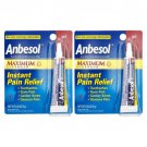 2 Pack Anbesol Gel Maximum Strength Oral Toothache Pain Relief