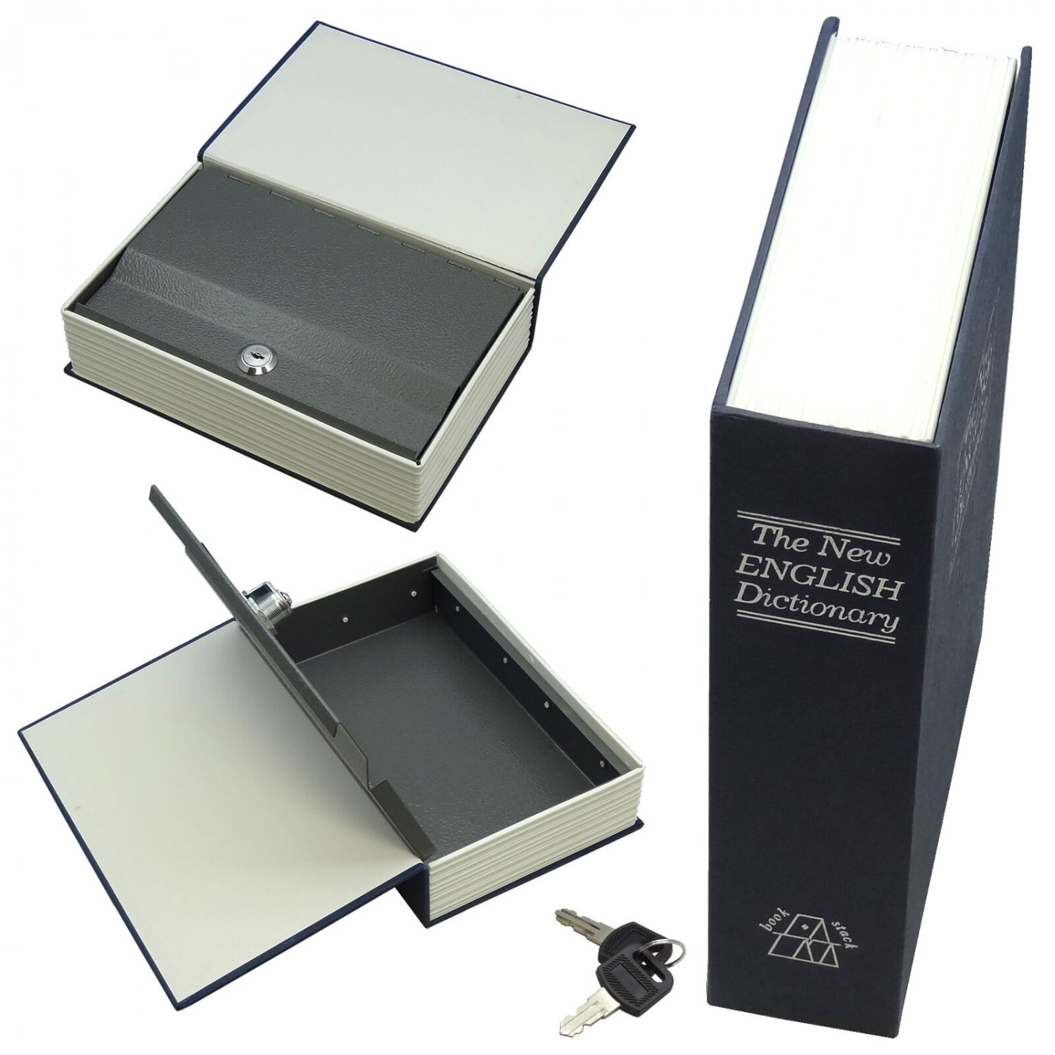Dictionary Hollow Book Safe Diversion Secret Stash Booksafe Lock & Key