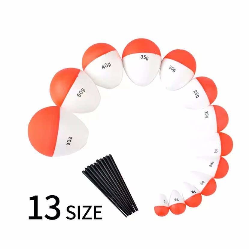 Foam Fishing 10 Pieces Float Bobber Floating 1g-60g Buoy Flotador Light Stick Tube Tackle