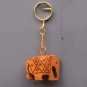 Wooden Carving Elephant key tag