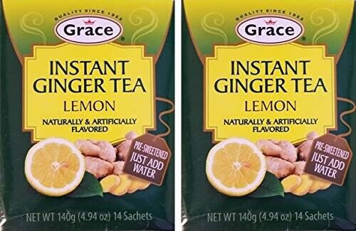 GRACE INSTANT GINGER TEA LEMON 2 PK (28 SACHETS) 2 Boxes&Acirc;&nbsp;