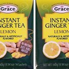 GRACE INSTANT GINGER TEA LEMON 2 PK (28 SACHETS) 2 Boxes 
