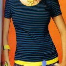 NLW-CAT Green Striped Blouse