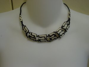 Handmade Ebony Choker- Zebra