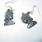 Handmade Carved Ebony Earrings
