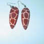 Handmade Painted Shell Earrings- Giraffe