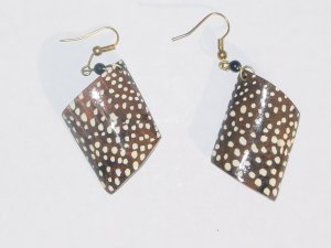 Hand Painted Shell Earrings- Dots