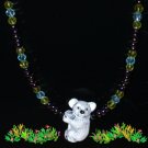 Ceramic Koala Pendant with Glass Beads